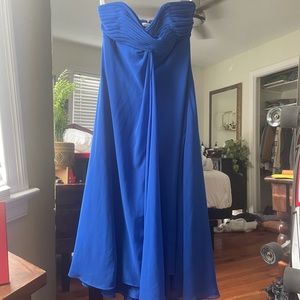 strapless David’s bridal dress!